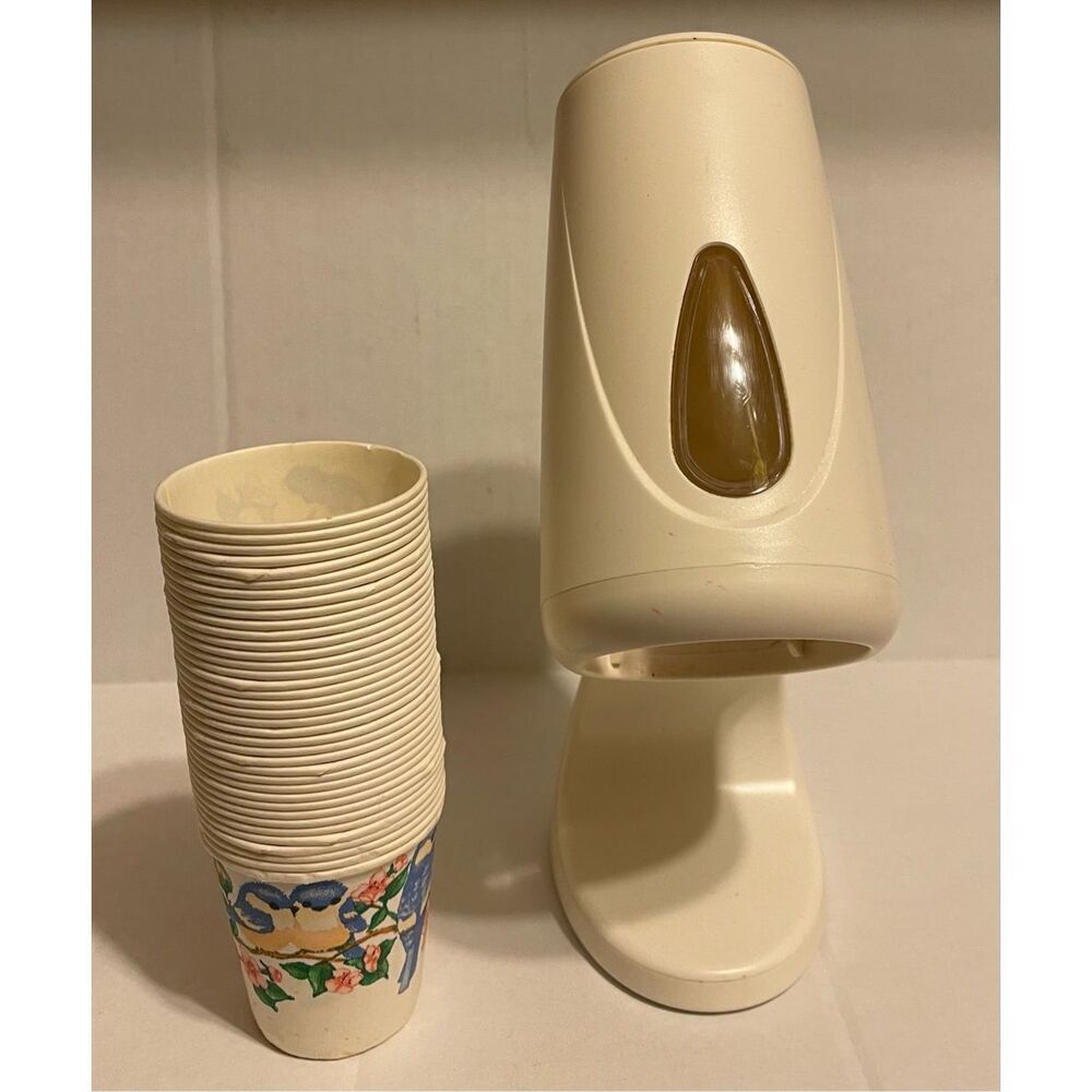 VTG Dixie 3oz Cup Holder Dispenser Space Age Retro Bathroom Kitchen Counter Top
